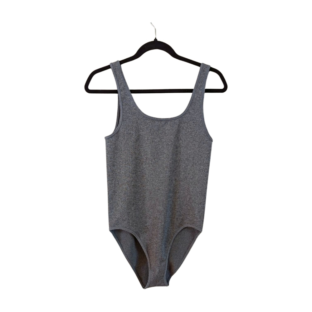 NWT WOLFORD Shaping‎ Athleisure Bodysuit Heathered Gray Size Large - Picture 6 of 11
